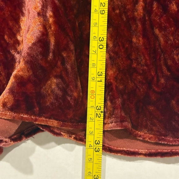 Isabella Bird Burgundy Crushed Velvet Boho Maxi Women’s Size 10 - Picture 4 of 6